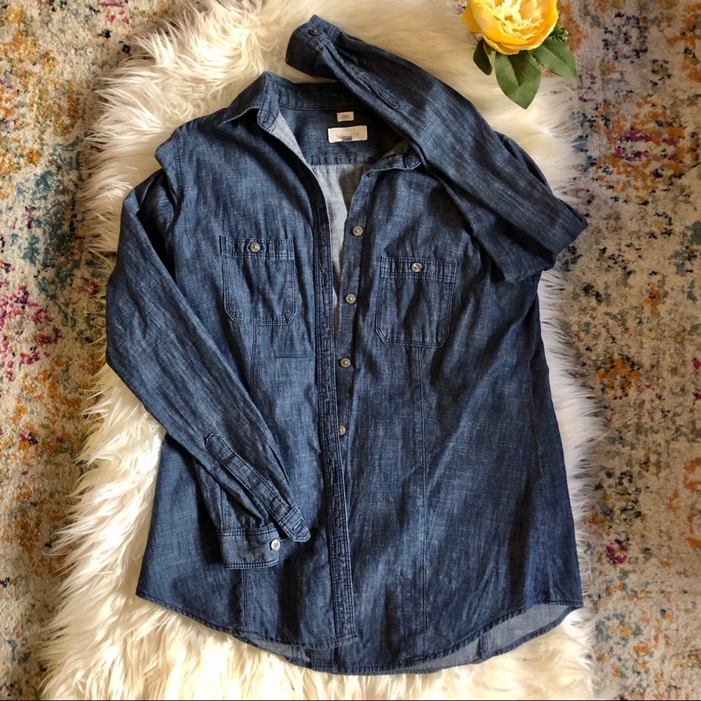 LOFT | Denim button up shirt